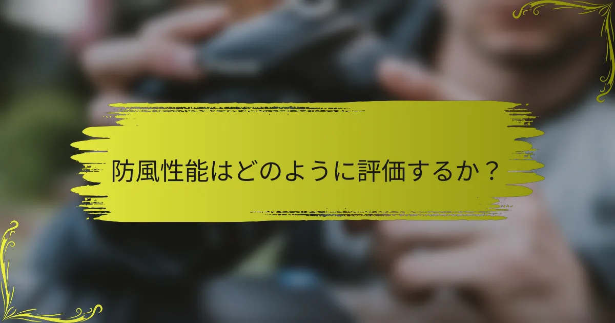 防風性能はどのように評価するか？
