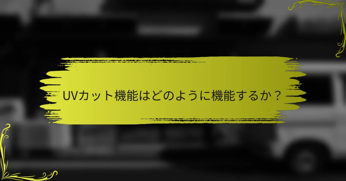 UVカット機能はどのように機能するか？